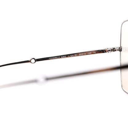 Chanel Butterfly Removable Pearl Chain Sunglasses 4262 Silver 5 of 7