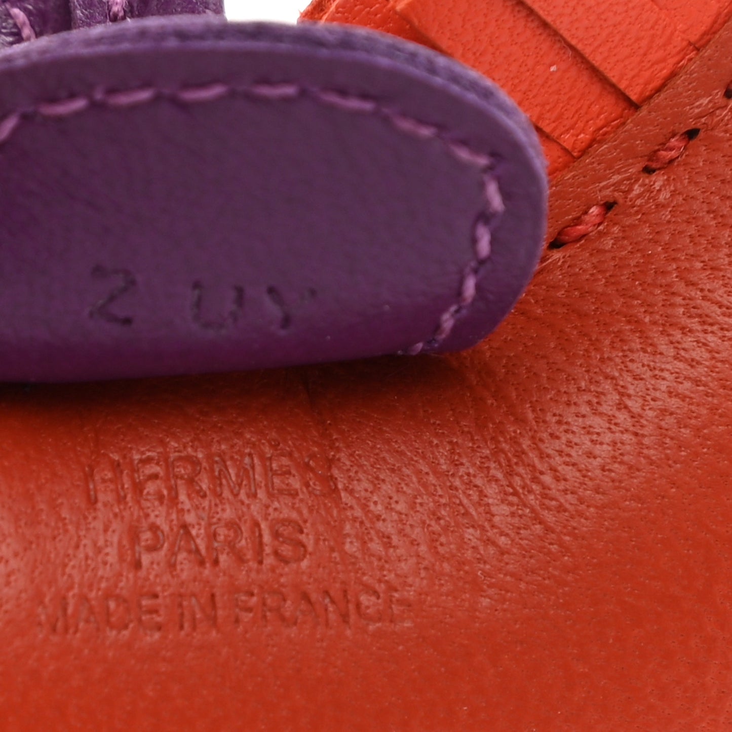 Milo Lambskin Grigri Rodeo Horse Bag Charm PM Cornaline Orange Poppy Violet