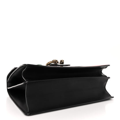 Gucci Calfskin Bamboo Web Large Dionysus Top Handle Bag Black Bright Evergreen Hibiscus Red 4 of 14