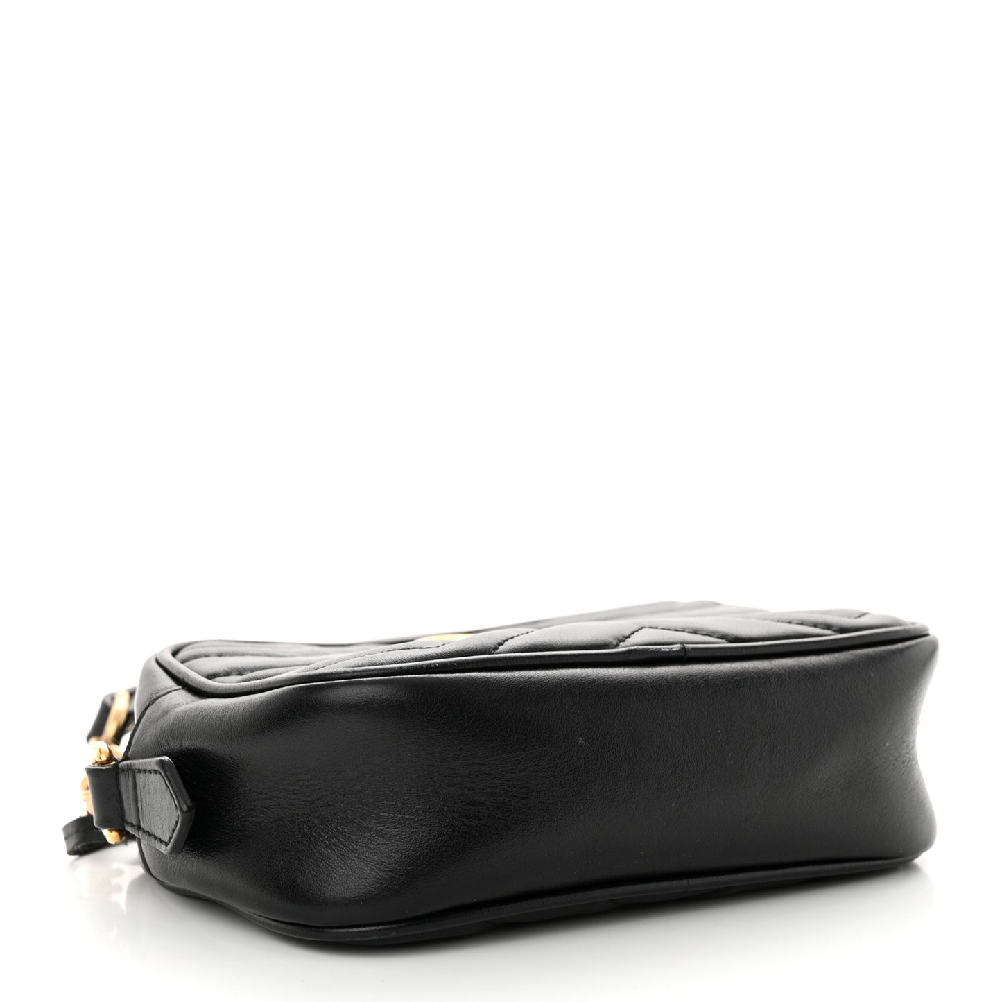 Calfskin Matelasse Mini GG Marmont Chain Shoulder Bag Black