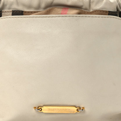 Burberry Derby Calfskin House Check Little Crush White 9 of 15