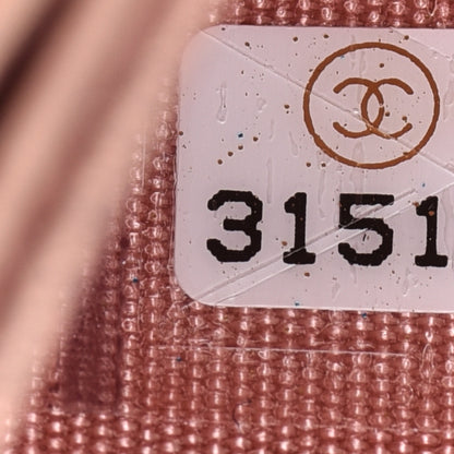 Chanel Metallic Caviar Quilted Reissue Card Holder Rose Gold 8 of 9