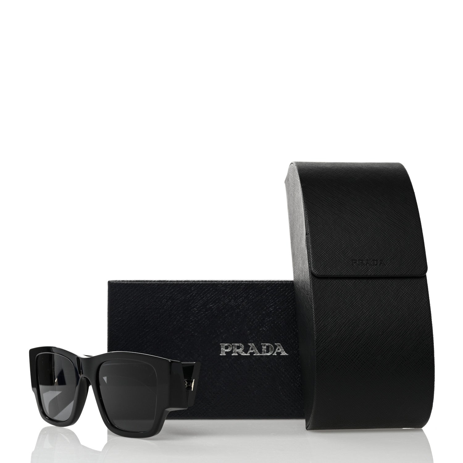 Prada Acetate Symbole Sunglasses SPR 10Z Black 9 of 9