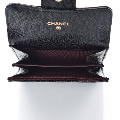 Chanel Caviar Quilted Flap Card Holder Wallet Black 5 of 9