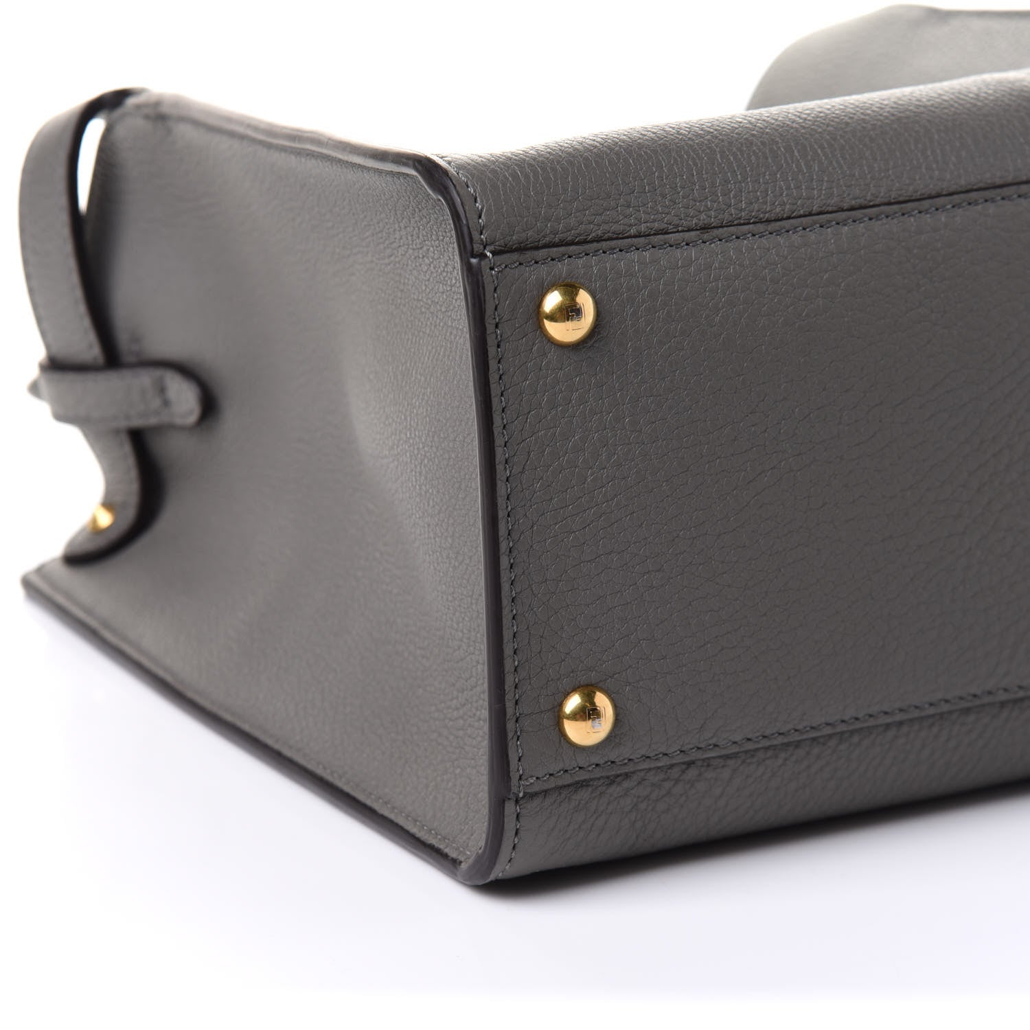 Fendi Cuoio Romano Selleria Bi-Color Medium Peekaboo X-Lite Moon Ghiaia 8 of 9