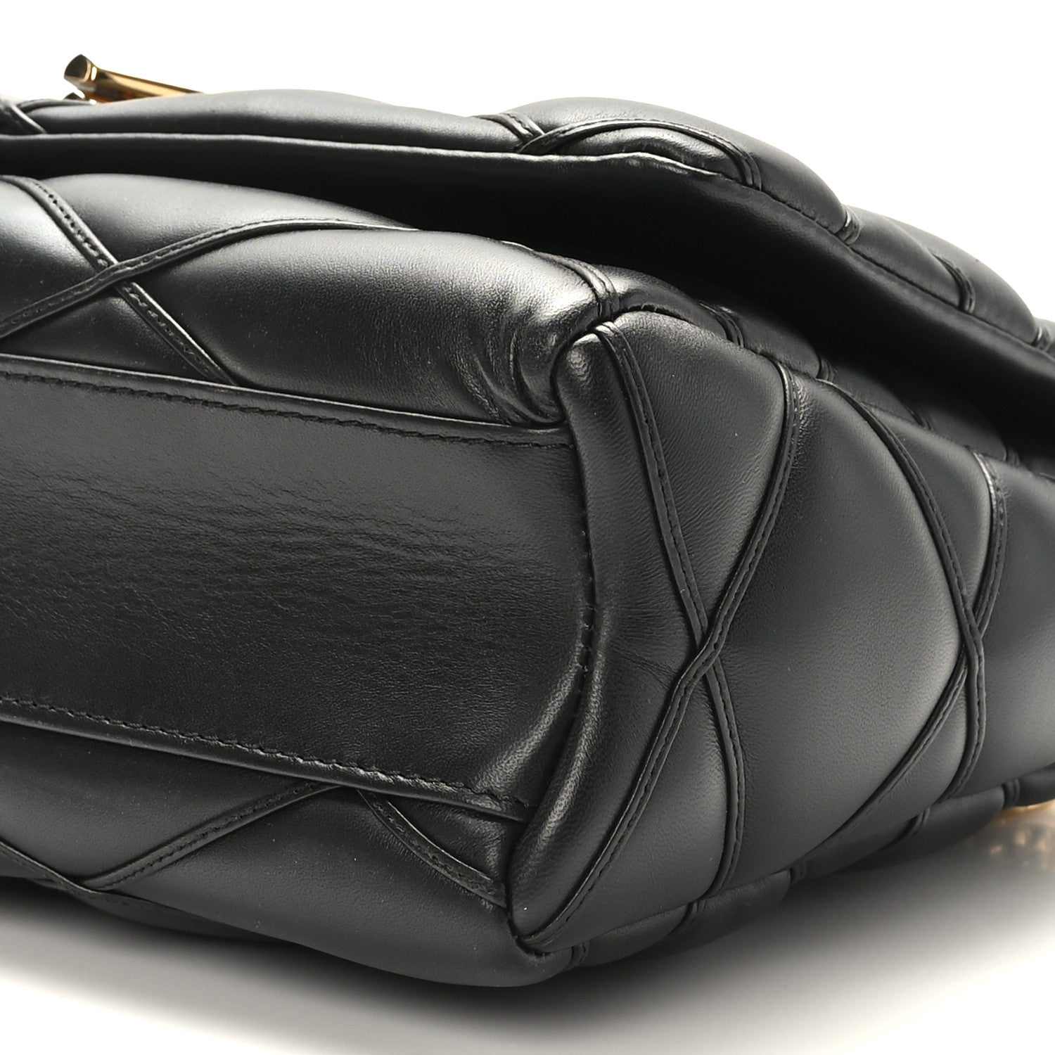 Louis Vuitton Lambskin Malletage Top Handle GO-14 GM Black 9 of 9