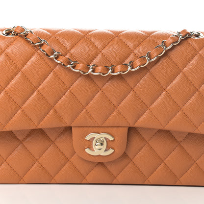Chanel Caviar Quilted Medium Double Flap Light Brown 8 of 11