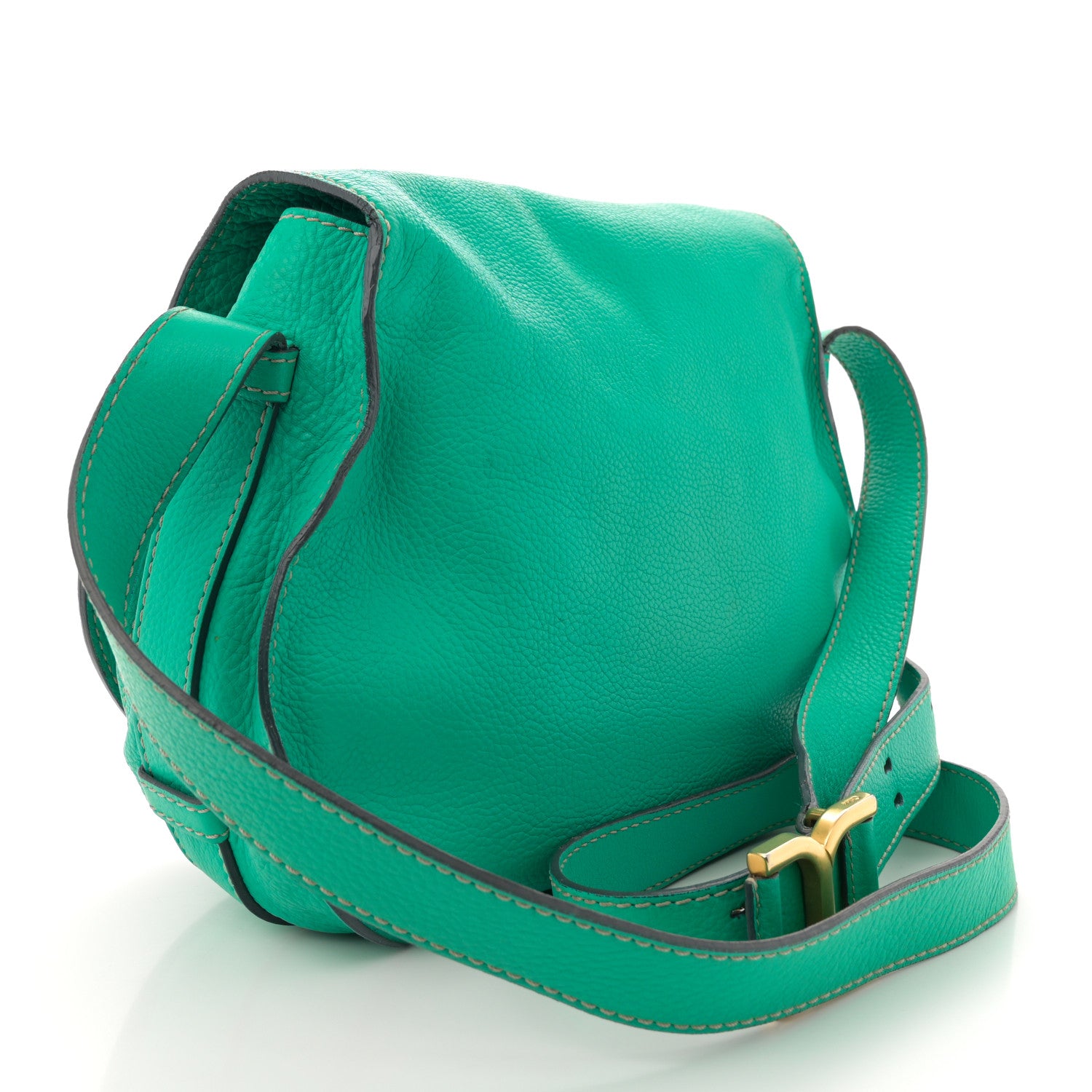 Chloe Grained Calfskin Medium Marcie Saddle Bag Jade 3 of 15