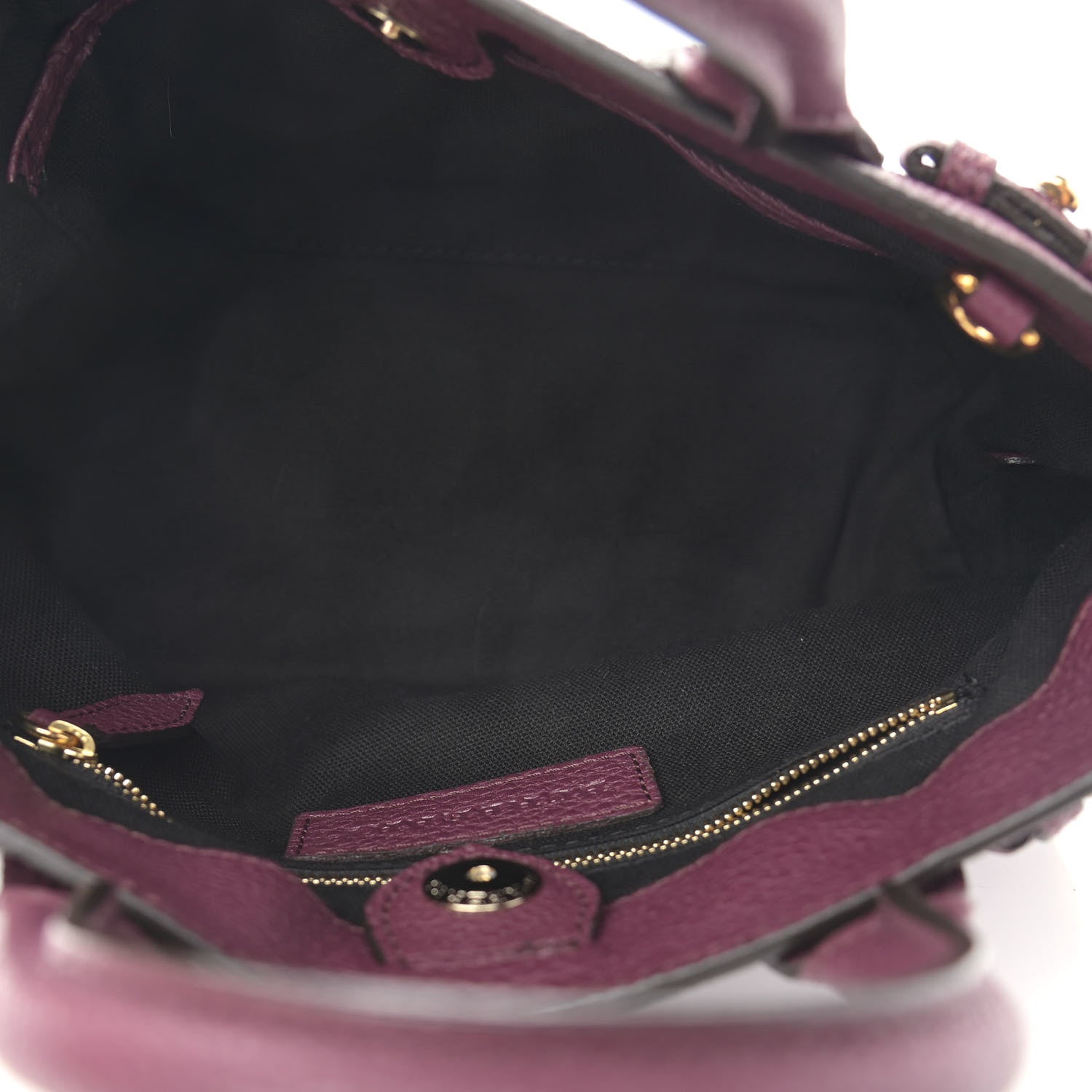 Burberry Grainy Calfskin House Check Small Banner Tote Mahogany Red 5 of 12
