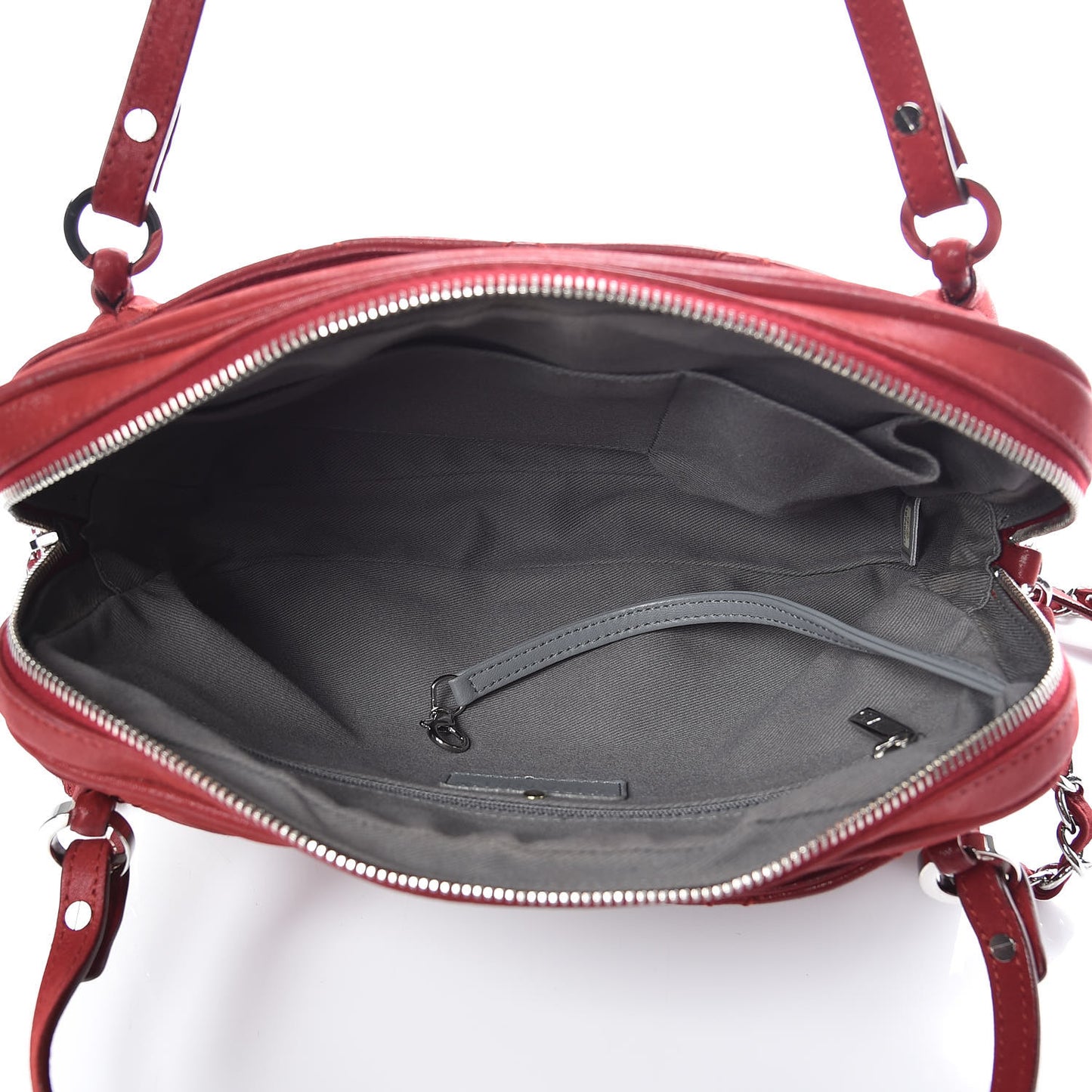 Iridescent Calfskin Quilted Relax CC Camera Case Red
