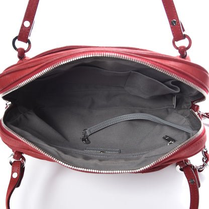 Chanel Iridescent Calfskin Quilted Relax CC Camera Case Red 6 of 16