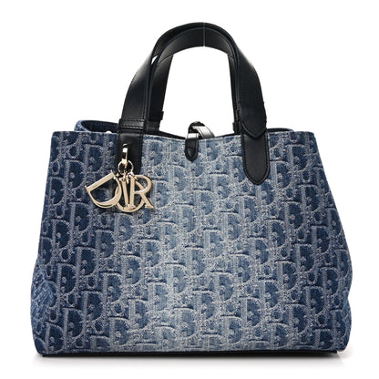 Christian Dior Denim Jacquard Oblique Medium Toujours Blue 1 of 13