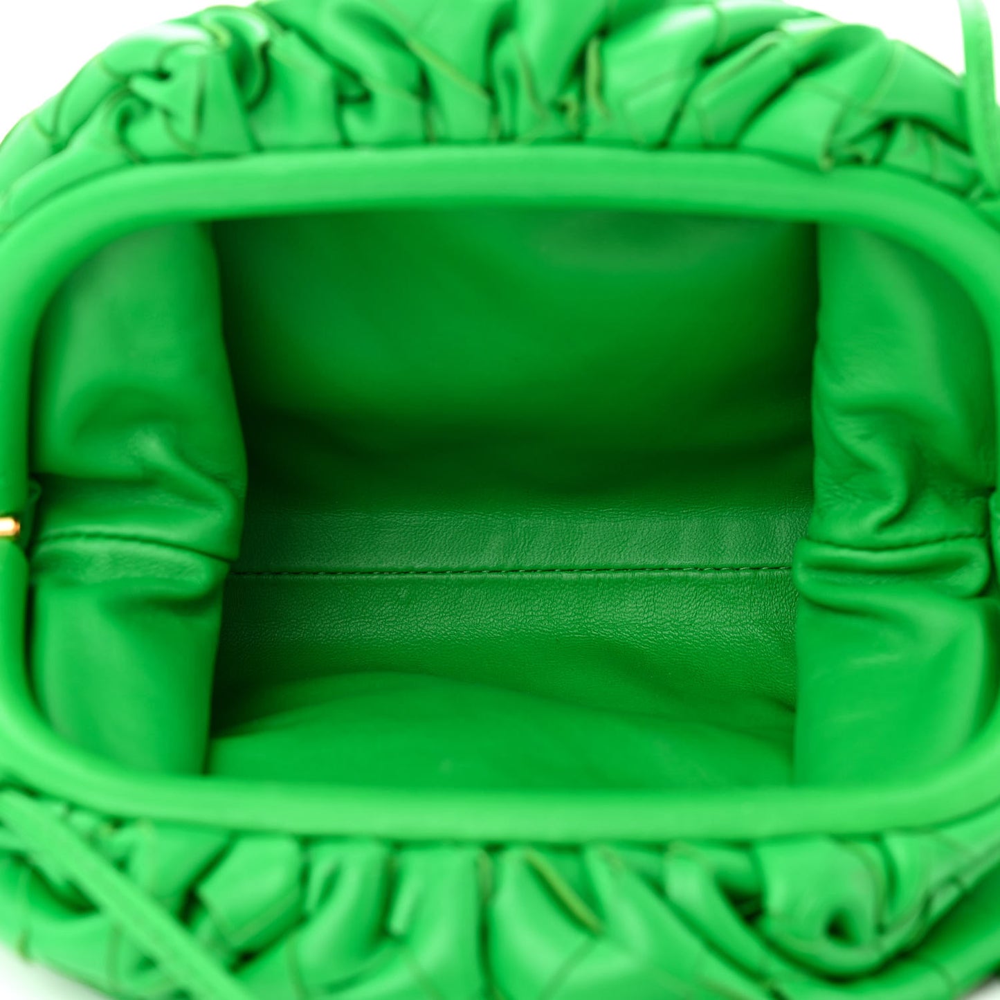 Nappa Intrecciato The Mini Pouch Clutch Parakeet
