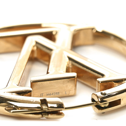Louis Vuitton Metal Louise Hoop Earrings Gold 4 of 5