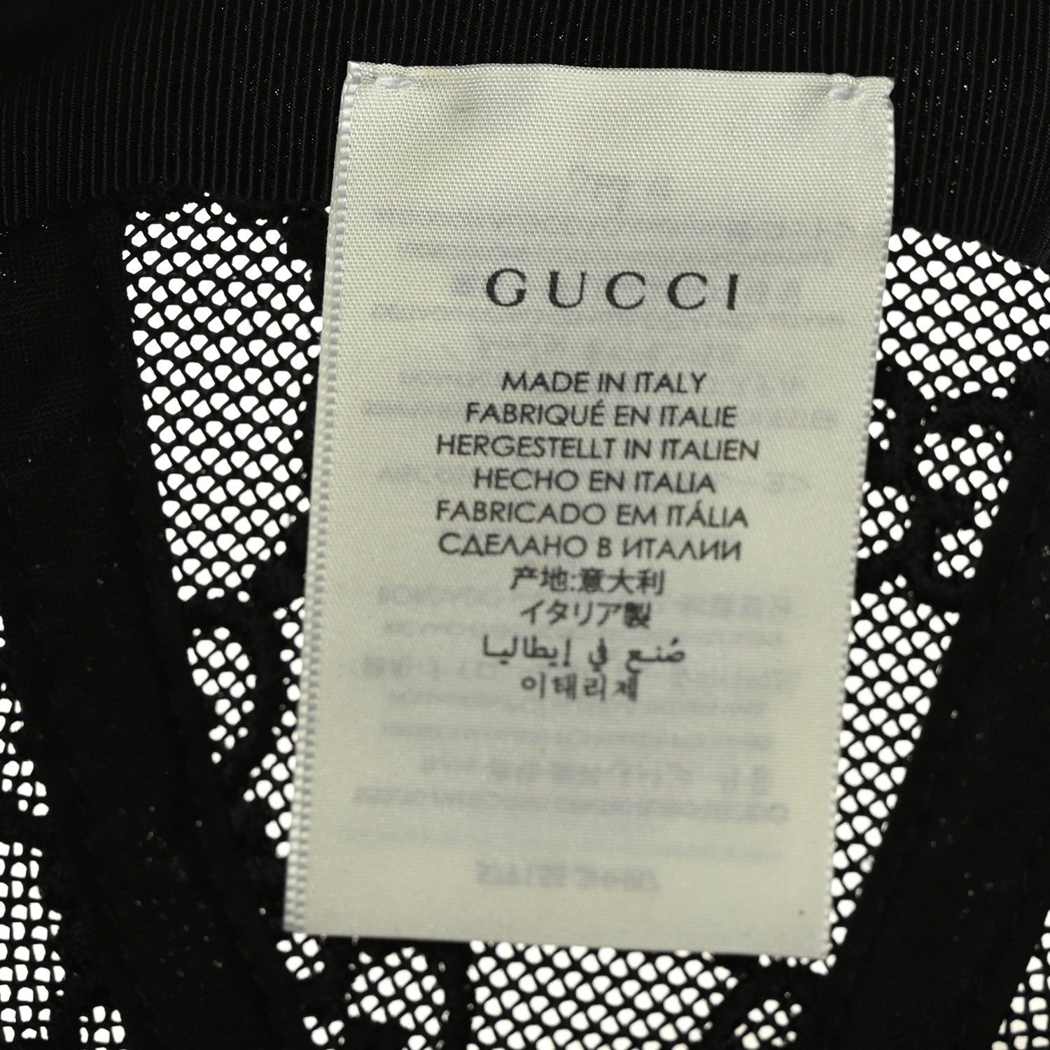 Gucci Mesh GG Monogram Shivali Baseball Hat S Black 8 of 8