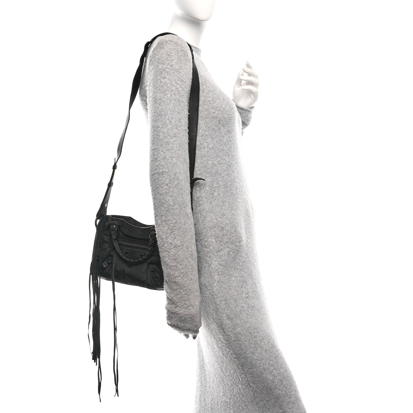 Nylon Agneau Classic Hardware Mini City Black