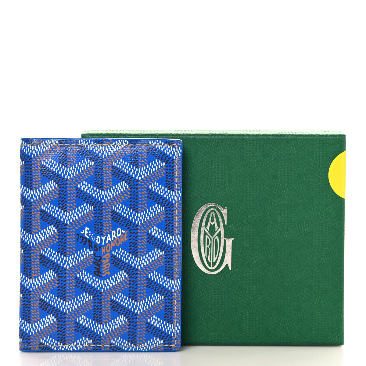 Goyard Goyardine Saint Marc Folding Card Case Sky Blue 7 of 7