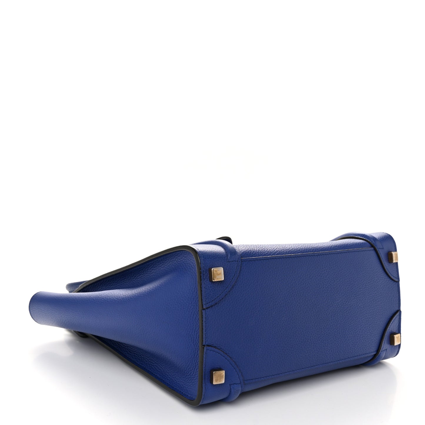 Drummed Calfskin Micro Luggage Indigo