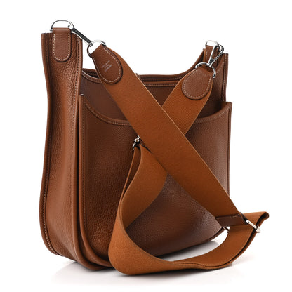 Hermes Taurillon Clemence Evelyne III PM Gold 3 of 12