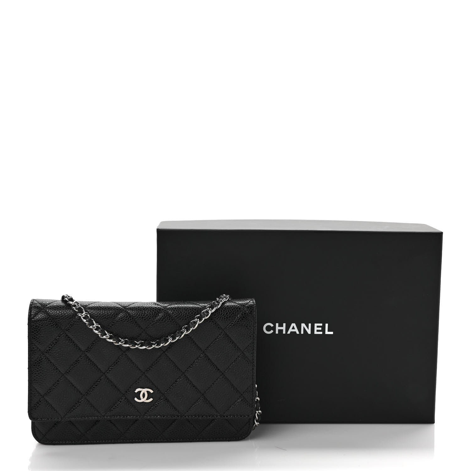 Chanel Caviar Quilted Wallet On Chain WOC Black 11 of 11