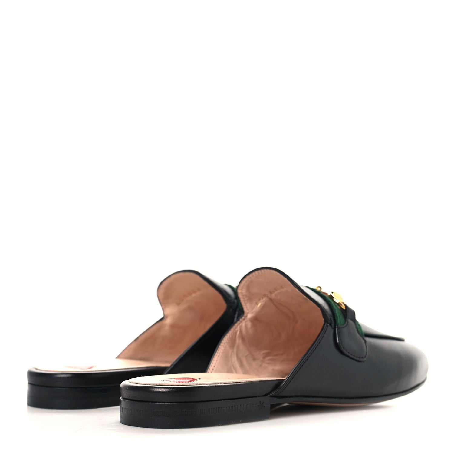 Gucci Malaga Kid Web Womens Princetown Slippers 36.5 Black 5 of 9