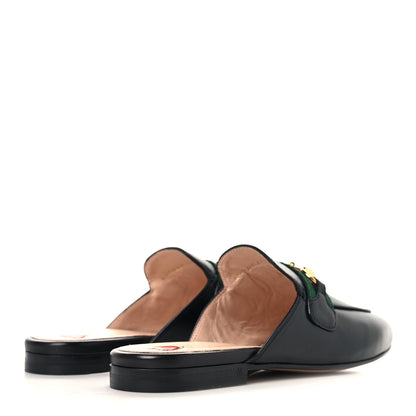 Gucci Malaga Kid Web Womens Princetown Slippers 36.5 Black 5 of 9