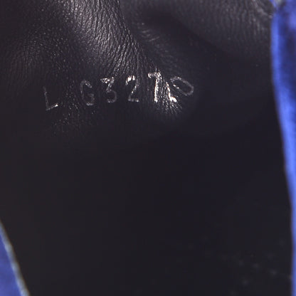 Chanel Calfskin Velvet CC Sneakers 35.5 Navy Blue 9 of 10