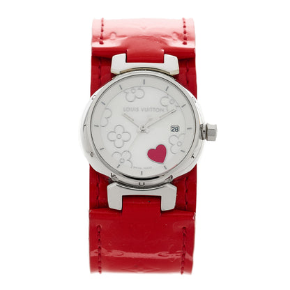 Louis Vuitton Stainless Steel Vernis 28mm Tambour Lovely Heart Quartz Watch 1 of 5