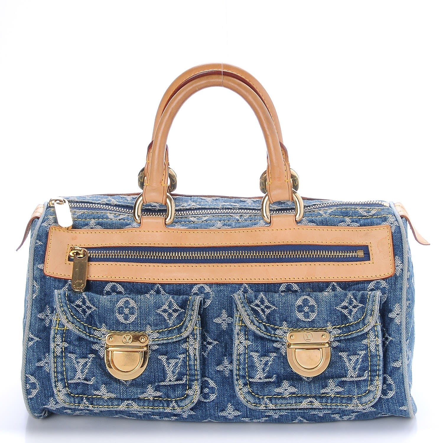 Louis Vuitton Monogram Denim Neo Speedy Blue 1 of 8