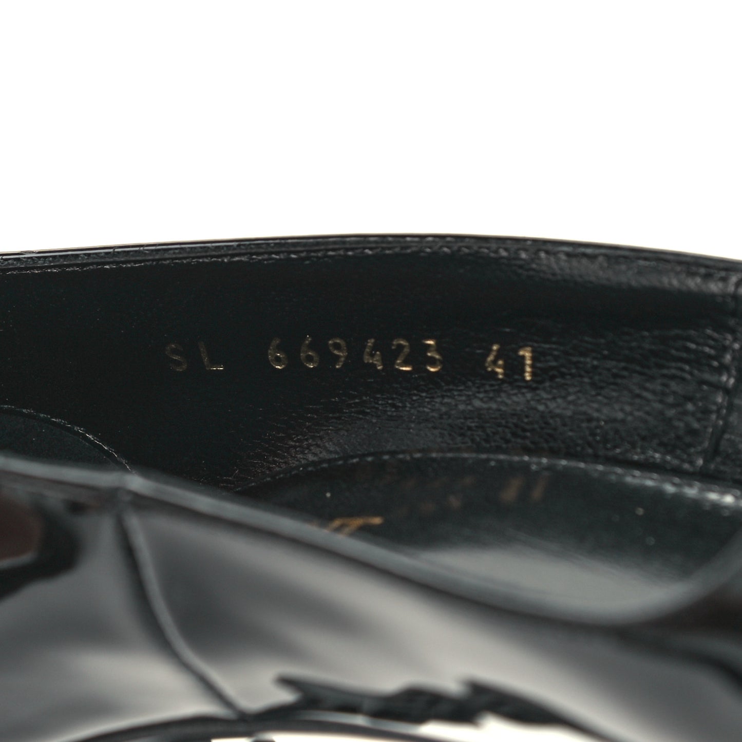 Patent Calfskin Opyum 110 Sandals 41 Black