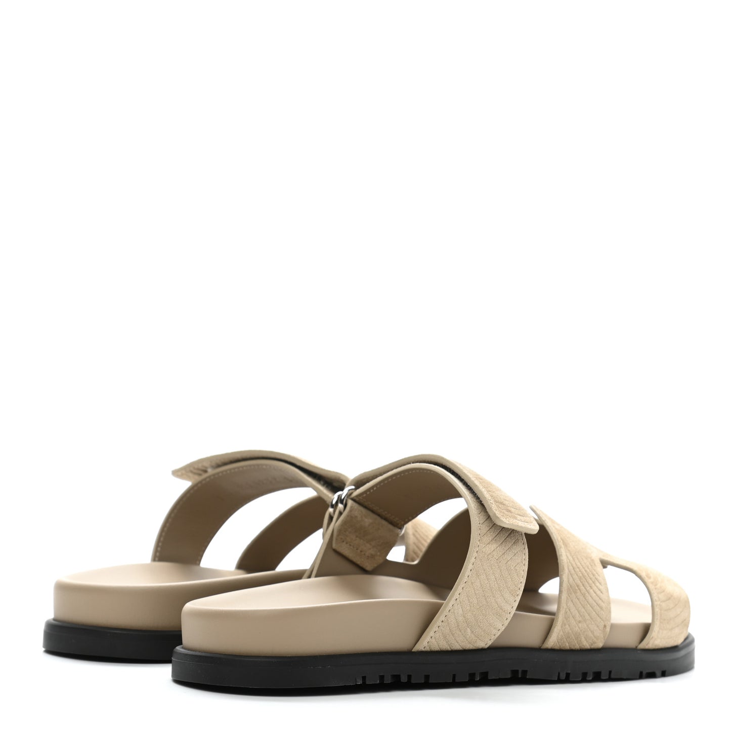 Suede Goatskin Chaine d'Ancre Womens Chypre Sandals 39 Beige Sable