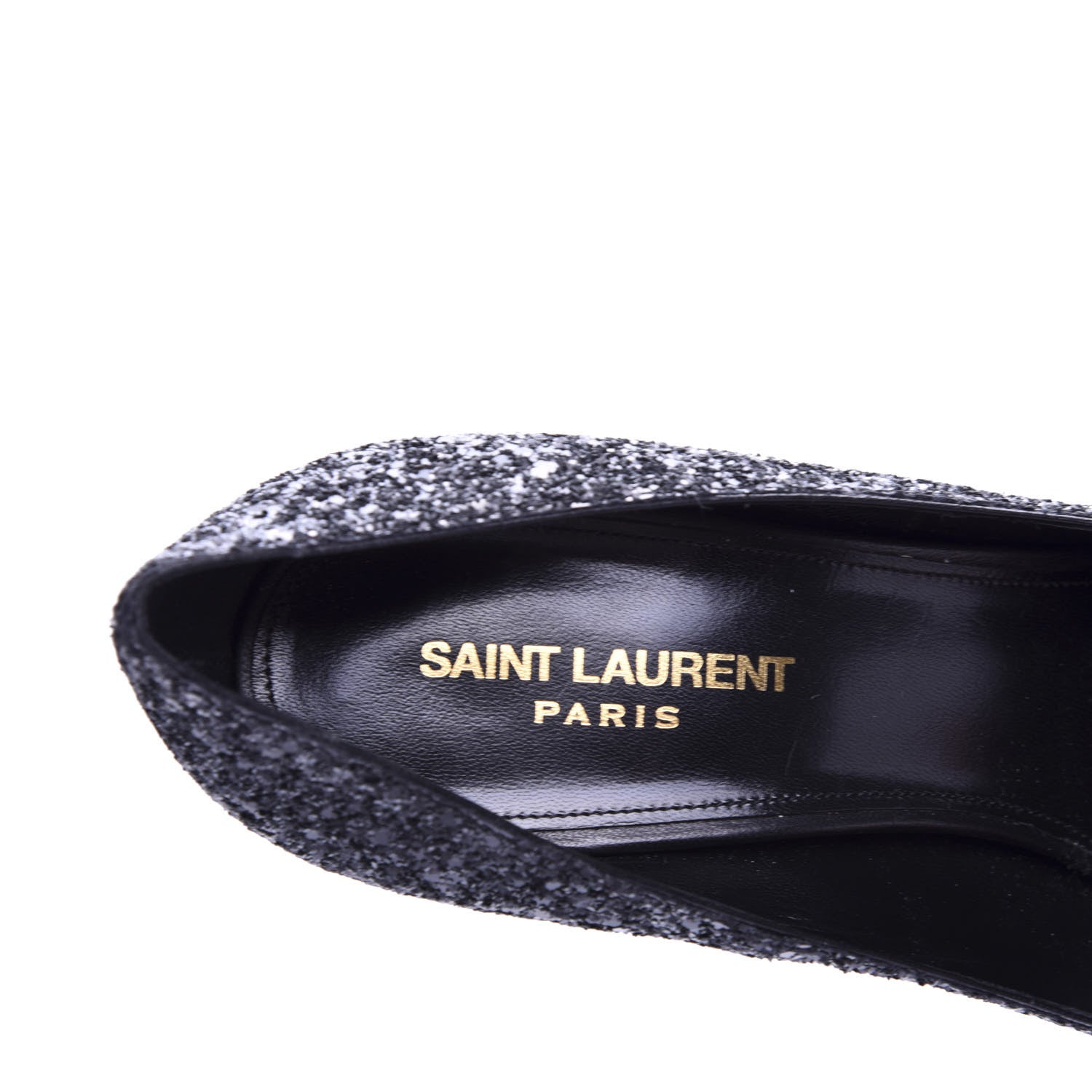 Saint Laurent Glitter Opyum 100 Pumps 40 Black 7 of 9