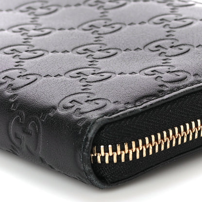 Gucci Guccissima Vitello Tender Zip Around Wallet Black 9 of 12