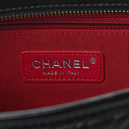 Chanel Aged Calfskin Quilted Medium Gabrielle Logo Hobo Black 6 of 11