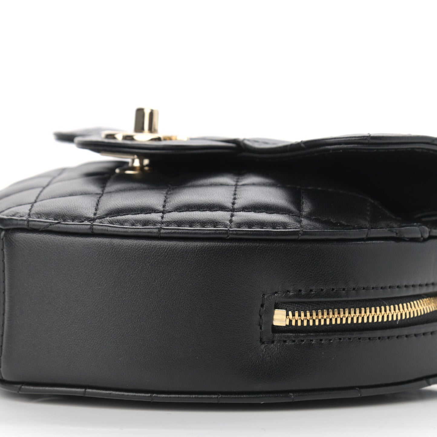 Lambskin Quilted CC In Love Heart Bag Black