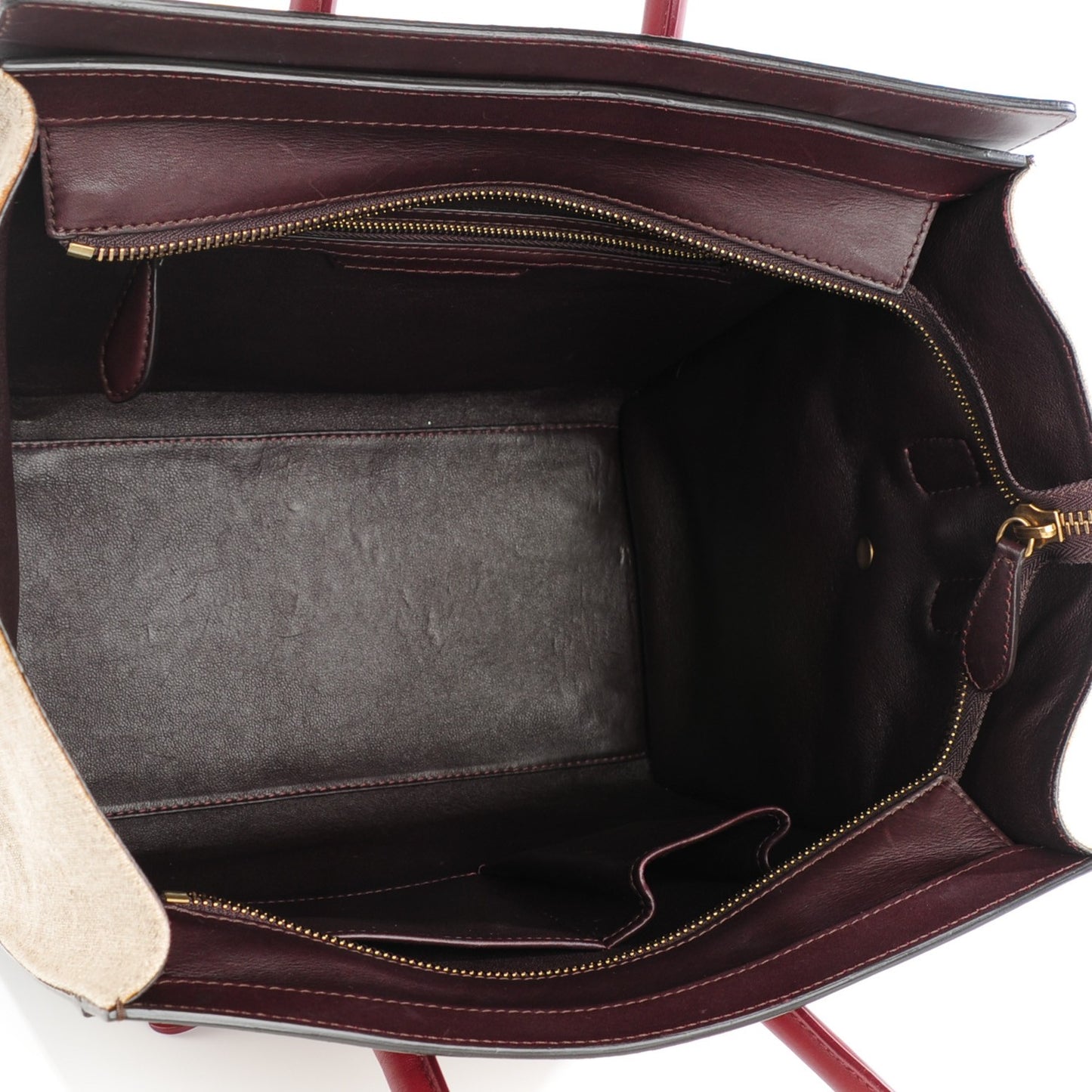 Linen Calfskin Mini Tri-Color Luggage
