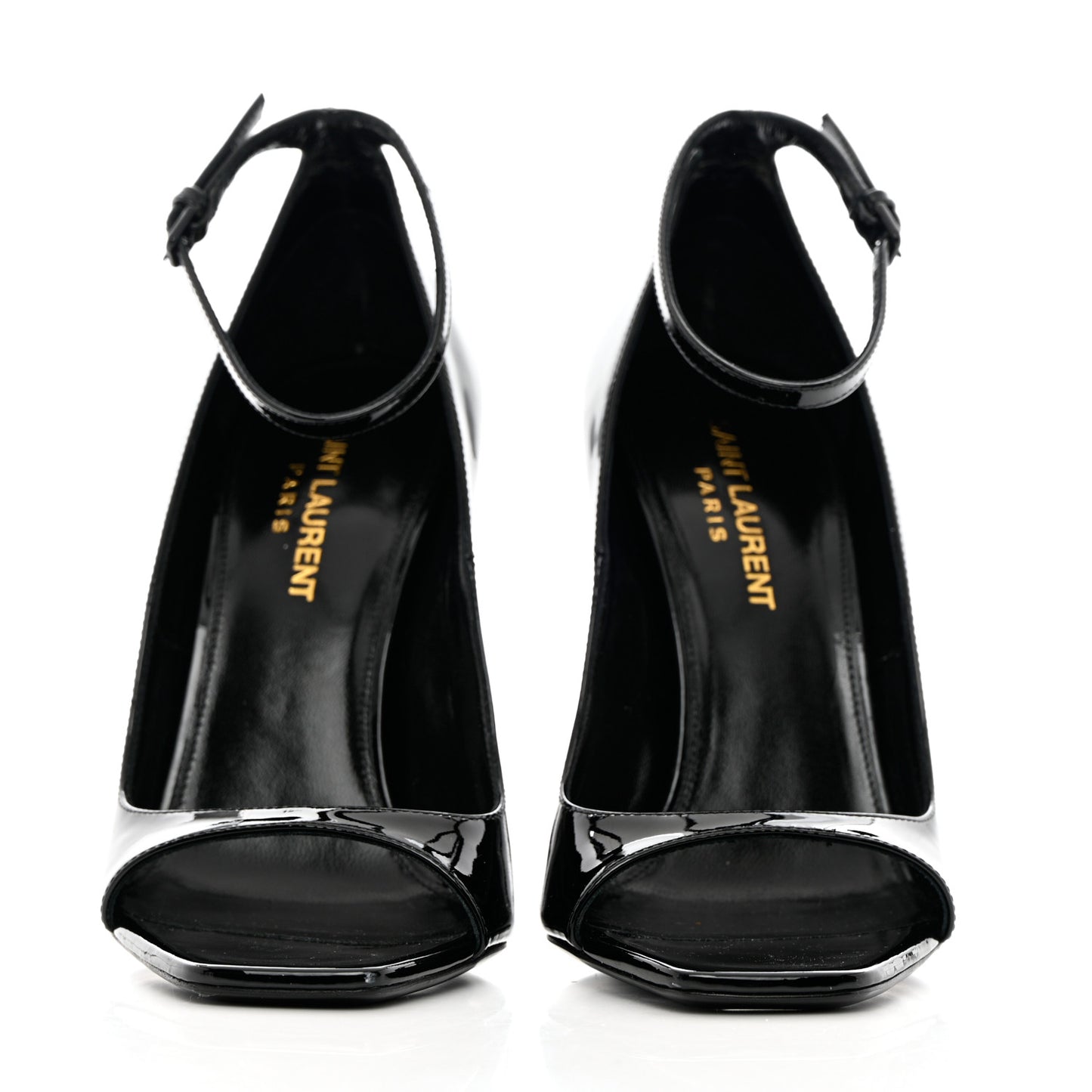 Patent Calfskin Opyum 110 Sandals 37 Black