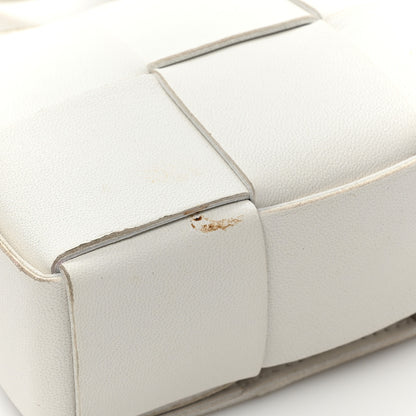 Bottega Veneta Lambskin Maxi Intrecciato Extra Mini Cassette Crossbody Bag White 9 of 9