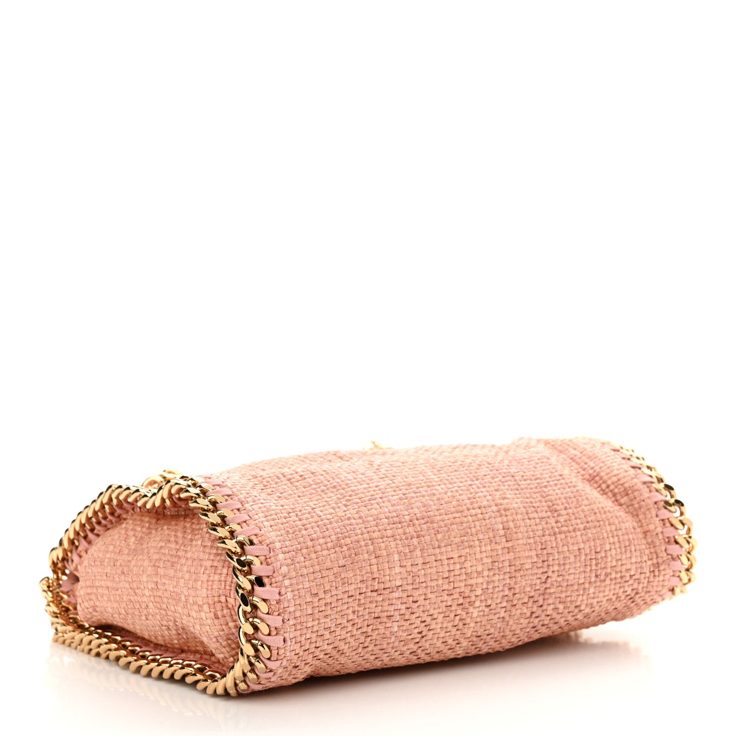 Raffia Mini Falabella Fold Over Tote Pink