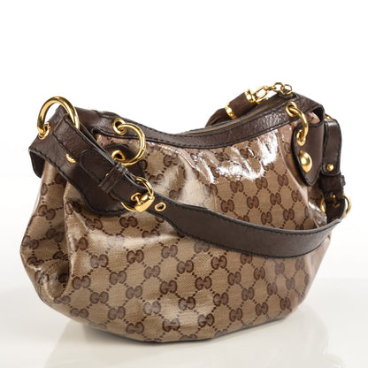Gucci Crystal Monogram Babouska Hobo Brown 3 of 7