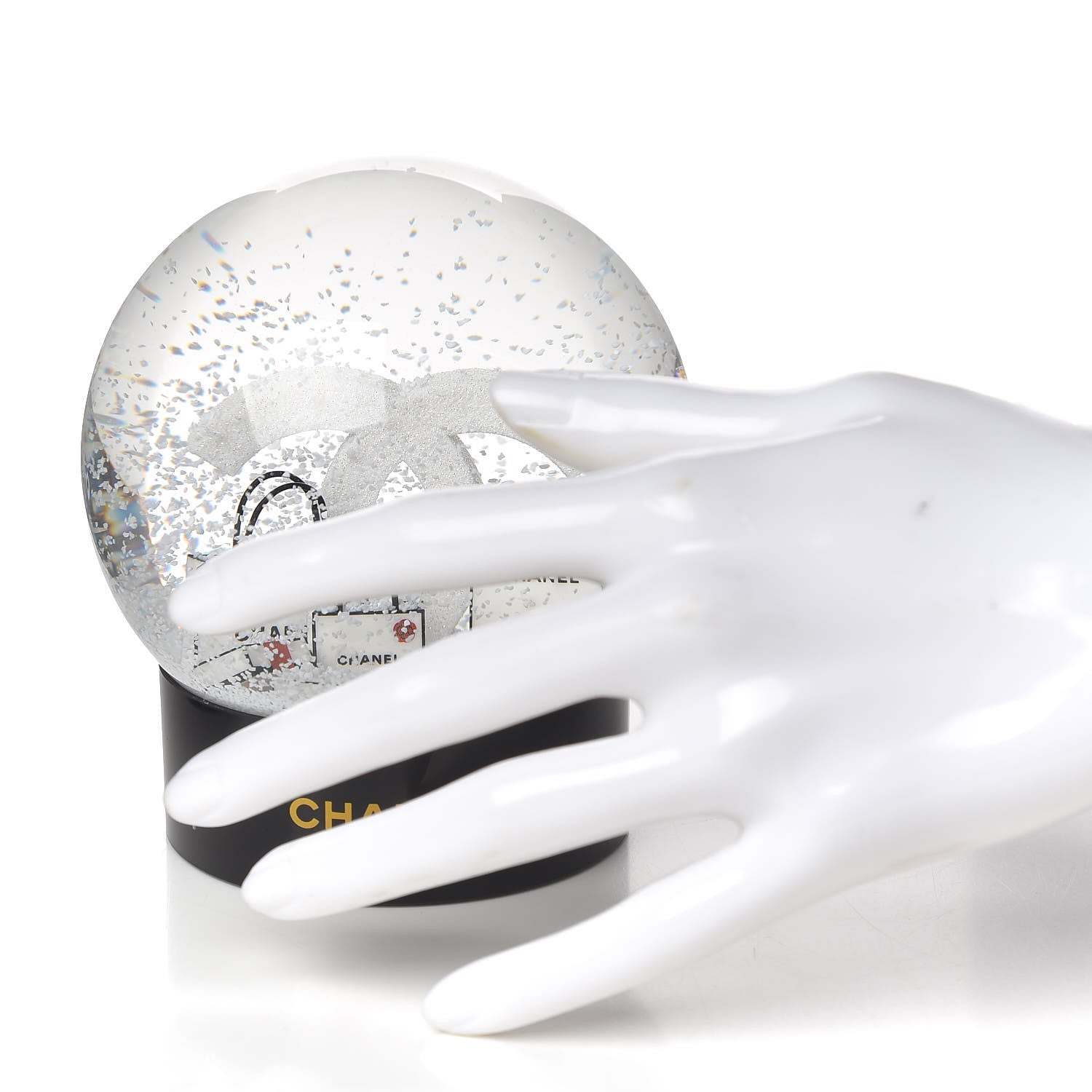 Chanel Glass CC Shopping Bag Snow Globe 2 of 5