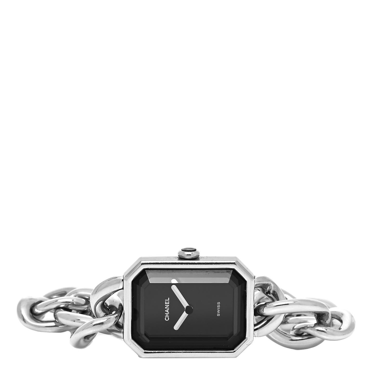 Stainless Steel 20mm Chain Premiere Quartz Watch Black S