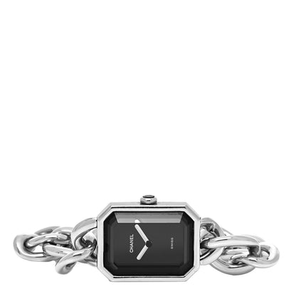 Chanel Stainless Steel 20mm Chain Premiere Quartz Watch Black S 2 of 5