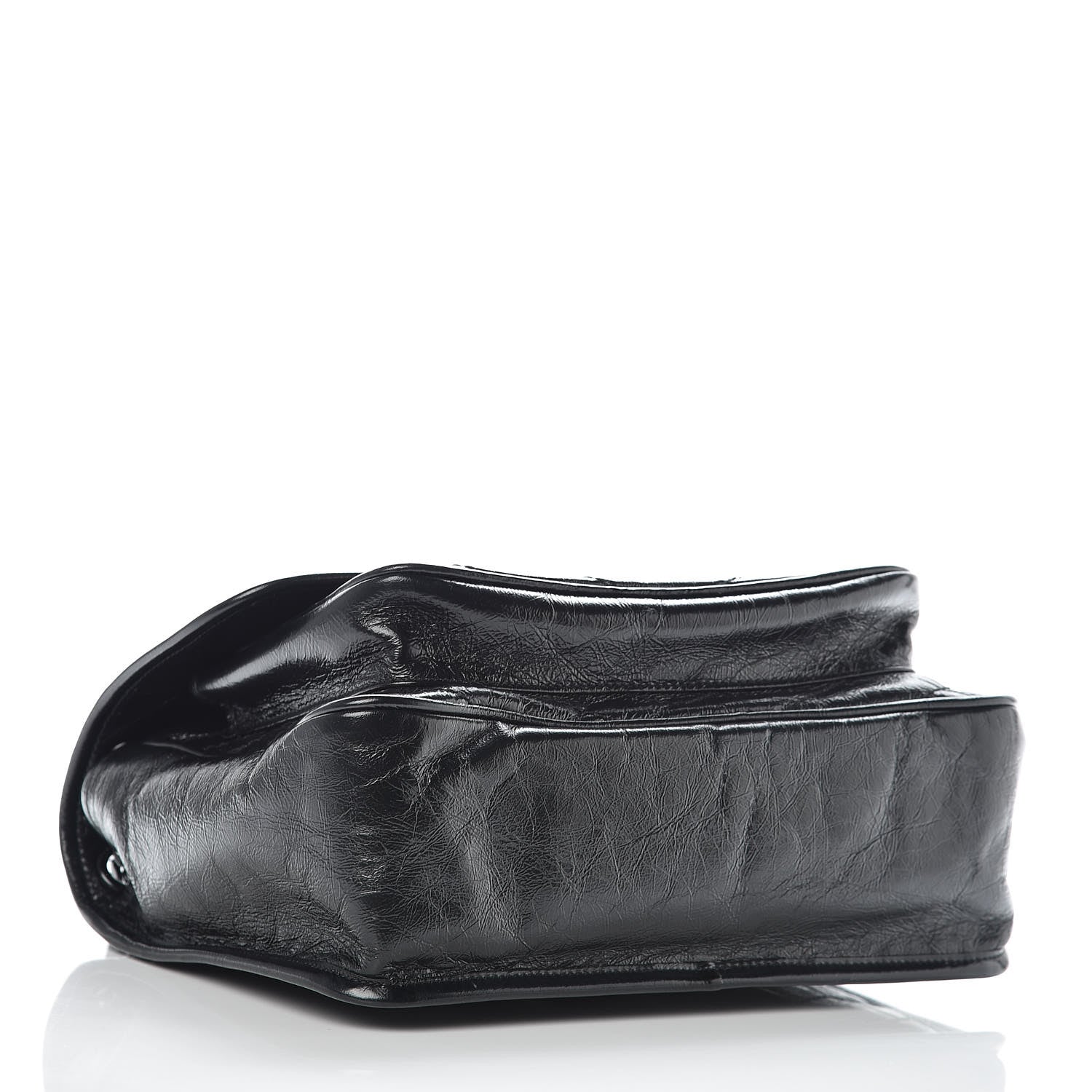 Saint Laurent Crinkled Calfskin Matelasse Monogram Medium Niki Chain Satchel Black 4 of 11