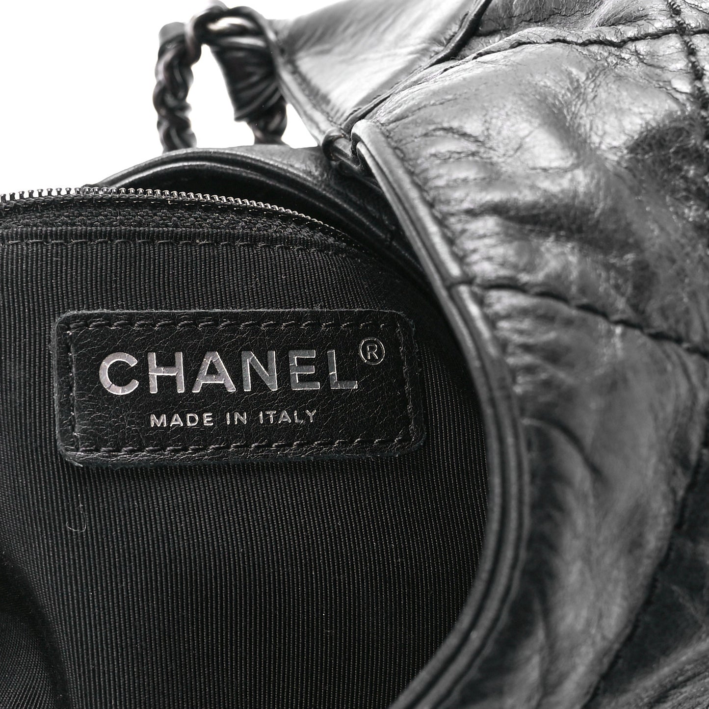 Aged Calfskin Quilted Coco Supple Hobo Black