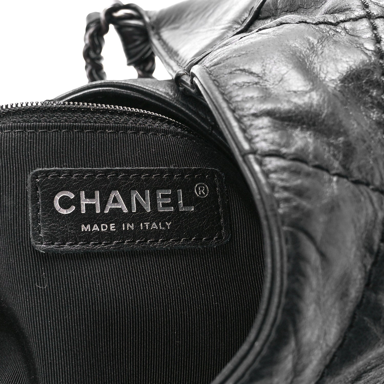 Chanel Aged Calfskin Quilted Coco Supple Hobo Black 5 of 10