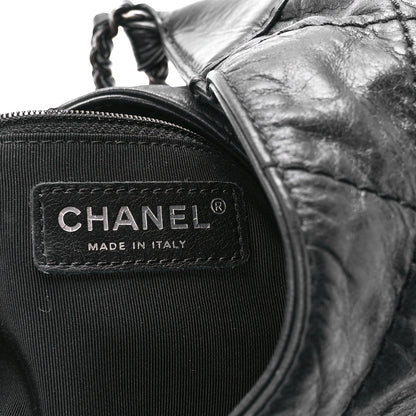Chanel Aged Calfskin Quilted Coco Supple Hobo Black 5 of 10
