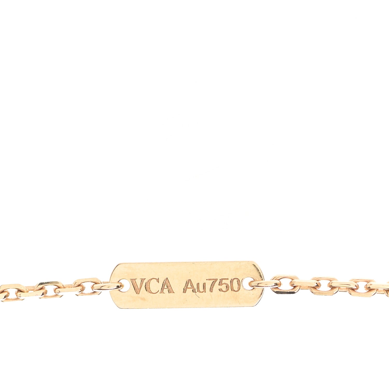 Van Cleef & Arpels 18K Yellow Gold Diamond Yellow Mother of Pearl Vintage Alhambra Pendant Necklace 5 of 7
