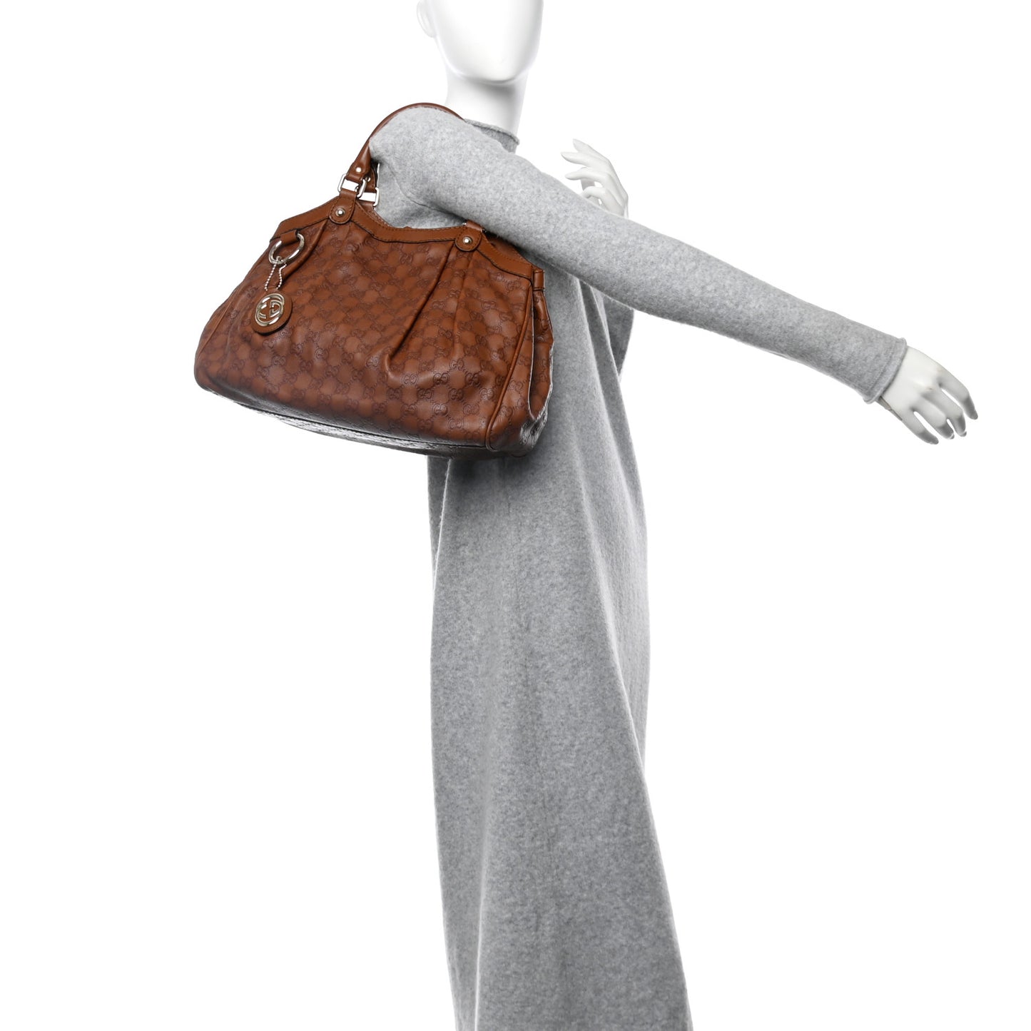 Guccissima Medium Sukey Tote Brown