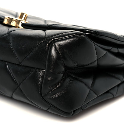 Chanel Lambskin Quilted Small Color Match Flap Black 10 of 11